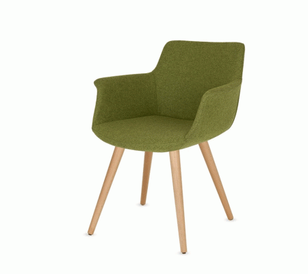 YAPRAK MİSAFİR KOLTUĞU / AHŞAP AYAKLI